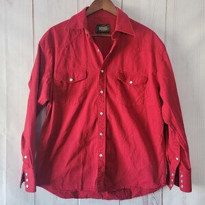 Rodeo Clothing Co, Men’s L, Cowboy, Country Western, Pearl Snap Long Sleeve EUC